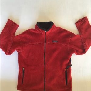 Kids Unisex Patagonia Fleece Jacket Red